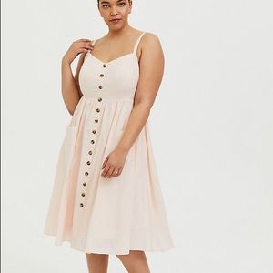 Torrid peach linen dress!
